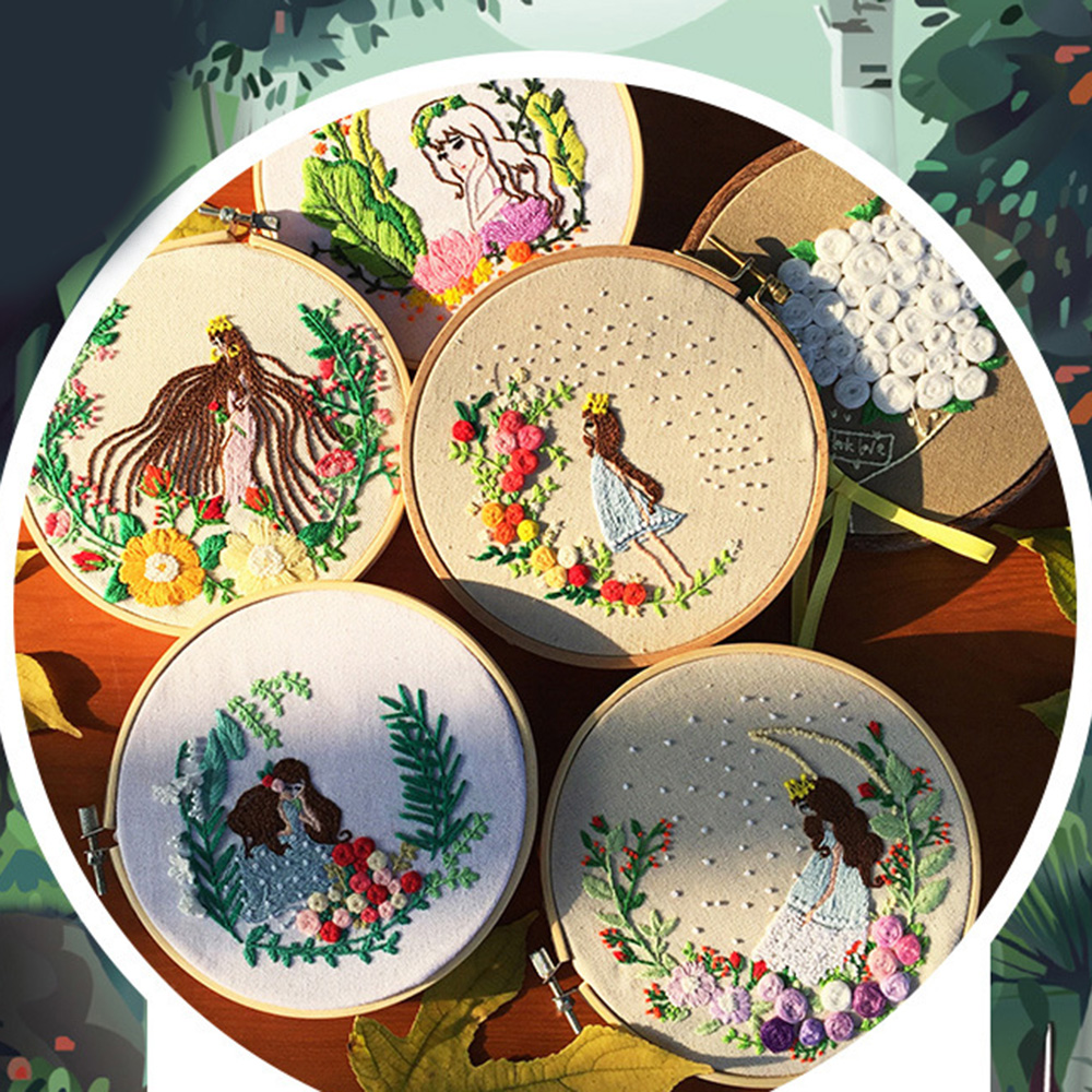 DIY 3D Embroidery Beginner Needlework Kit Handmade Crafts Embroidered