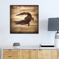 thumbnail image 2 of wall26 - Square Canvas Wall Art - Crocodile Silhouette on Rustic Wood Board Texture Background - Giclee Print Gallery Wrap Modern Home Art Ready to Hang - 24x24 inches, 2 of 4