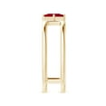 thumbnail image 3 of ANGARA Natural Square Ruby Solitaire Parallel Split Shank Ring in 14K Yellow Gold for Women (Size-4mm) | July Birthstone Jewelry for Her, 3 of 9