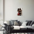 thumbnail image 2 of ZHONGYUTONG Romantic Couple Canvas Wall Art Black and Red Lovers Picture Abstract African American Painting for Bedroom Decor Framed (16.00" x 24.00"), 2 of 5