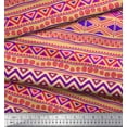 thumbnail image 3 of Soimoi Poly Georgette Fabric Aztec Geometric Decor Fabric Printed Yard 42 Inch Wide, 3 of 3
