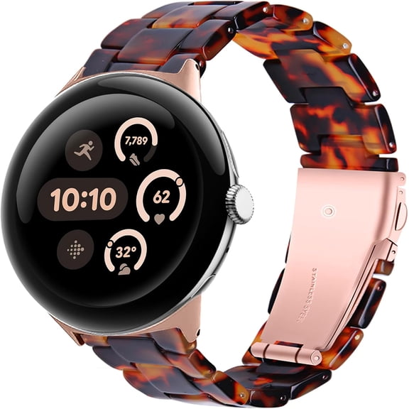 XIHAMA band Resin Watch Band Compatible with Google Pixel Watch 4/3 41mm - Metal Clasp Strap Lightweight Bracelet