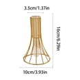 thumbnail image 3 of Bud Vase, Gold Iron Holder Clear Glass Hydroponic Vase, Tabletop Floral Centerpiece Container, Decorative Accent for Home, Room, Office, Desk & Wedding Use, 3 of 6