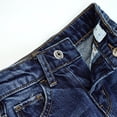 thumbnail image 4 of KIDSCOOL SPACE Infant Jeans,Baby Toddler Elastic Band Inside with D-ring Ripped Vintage Creasing Denim Pants,Mid Blue9-12 Months, 4 of 6