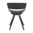 thumbnail image 7 of Ulric Wood and Metal Modern Dining Room Accent Chair in Charcoal Gray, 7 of 7