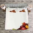 thumbnail image 3 of Ambesonne Harvest Quilted Bedspread Set 3 Pcs, Fall Season Arrangement, King Size, Multicolor, 3 of 3