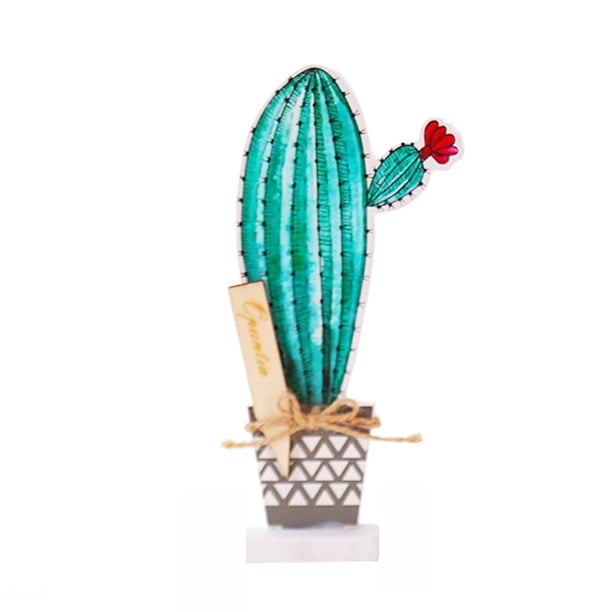 Planta de simulación de estilo nórdico en maceta Cactus de madera Ehuebsd adornos decorativos de escritorio suministros de decoración para el hogar necesarios