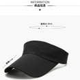 thumbnail image 6 of SikaFu Summer Breathable Air Sun Hats Men Women Adjustable Visor UV Protection Top Empty Solid Sports Tennis Golf Running Sunscreen Cap, 6 of 6