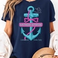 thumbnail image 2 of Southern Attitude Women's Short Sleeve Salty Anchor Graphic T-Shirt, Sizes S-5XL, Tbun, 2 of 5
