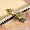 thumbnail image 5 of 1set Alloy Hand Shaped Bookmark Clip with Velvet Pouches Antique Bronze 102x50x31.5mm Hole: 4.5mm, 5 of 7