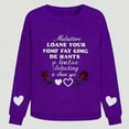 thumbnail image 4 of Mifsaly Matching Couples Sweatshirts Cotton Valentines Day Sweatshirt Letter Print Oversized Tshirts Long Sleeve Crewneck Pullover Tops Girlfriend Gifts Outfits, 4 of 9