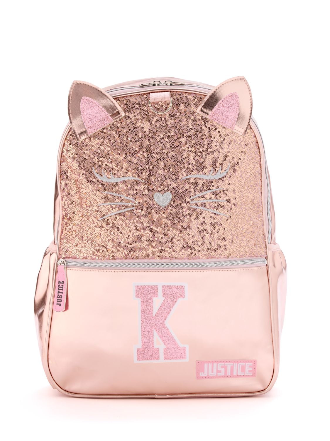 Purr-fectly Pink Glitter "K" Kitty Backpack Set
