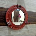 thumbnail image 2 of THOR INSTRUMENTS Nautical Porthole Wall Mounted Mirrors | Maritime Ship's Decor Window | Maritime Aluminum Vintage Decor (12 Inches, Antique Black) Rustic Vintage Home Decor Gifts, 2 of 4