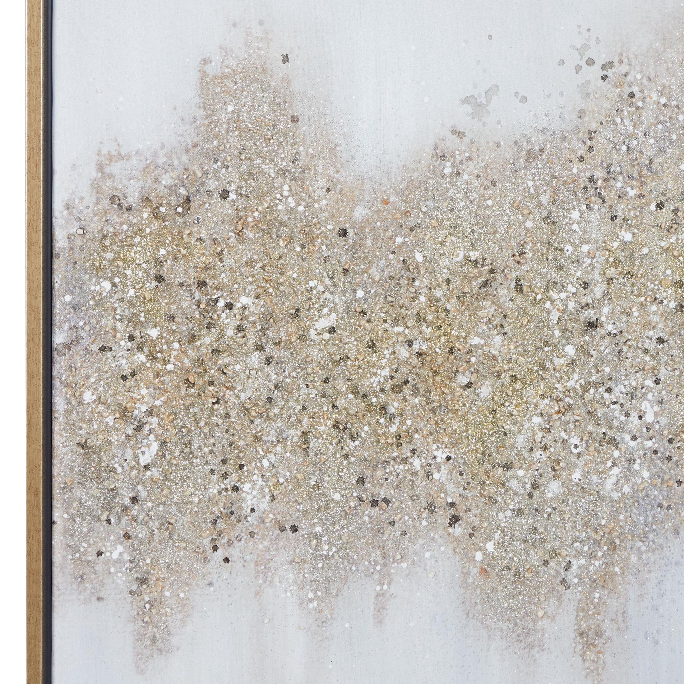 30" x 40" Glitter Flakes Geode Framed Wall Art with Gold Frame, by CosmoLiving by Cosmopolitan