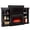 Black, variant on Gymax 70'' Fireplace TV Stand Media W/ 28.5'' 750W/1500W Electric Fireplace Brown