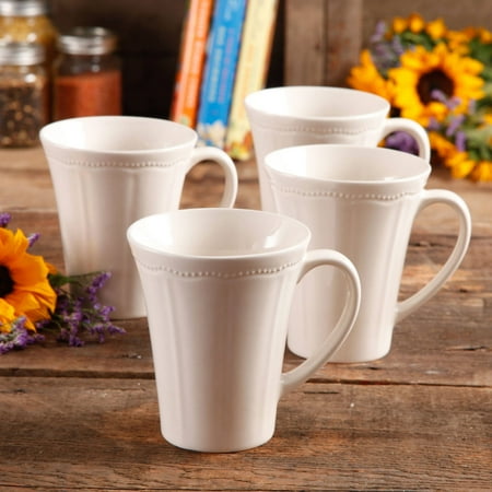 The Pioneer Woman Paige 4-Piece Transparent Glaze Mug