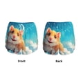 thumbnail image 3 of Balery Cloud Cute Hamster Pantalones cortos deportivos para mujer con forro y dos bolsillos, elásticos, para entrenamiento, gimnasio, yoga-Small, 3 of 7