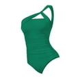 thumbnail image 4 of TODOZO One Piece Swimsuits for Women Tummy Control 2025 Trendy One Shoulder Bathing Suits for Women One Shoulder Swimsuit for Women Bathing Suits Modest Full Coverage Keyhole Swimwear Green Xl, 4 of 4