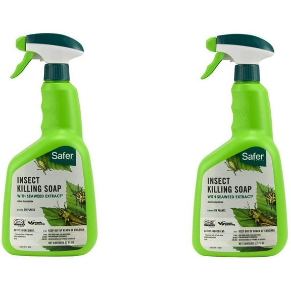 Safer Insect Killing Soap 5110-6 - Liquid Insecticide - 2 Pack, 32 oz