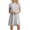 *Gray, variant on ClodeEU Women's Short Sleeve Crewneck Mini Dress, Solid Color Casual Loose Fit Summer Dress Pink,Womens Plus XL