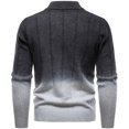 thumbnail image 4 of Wrtxtat Men's Sweater Fashion Gradient Color Stretch Slim Fit Pullover Winter Casual Midweight Mock Neck Windproof Sweaters Dark Gray XXXL, 4 of 5