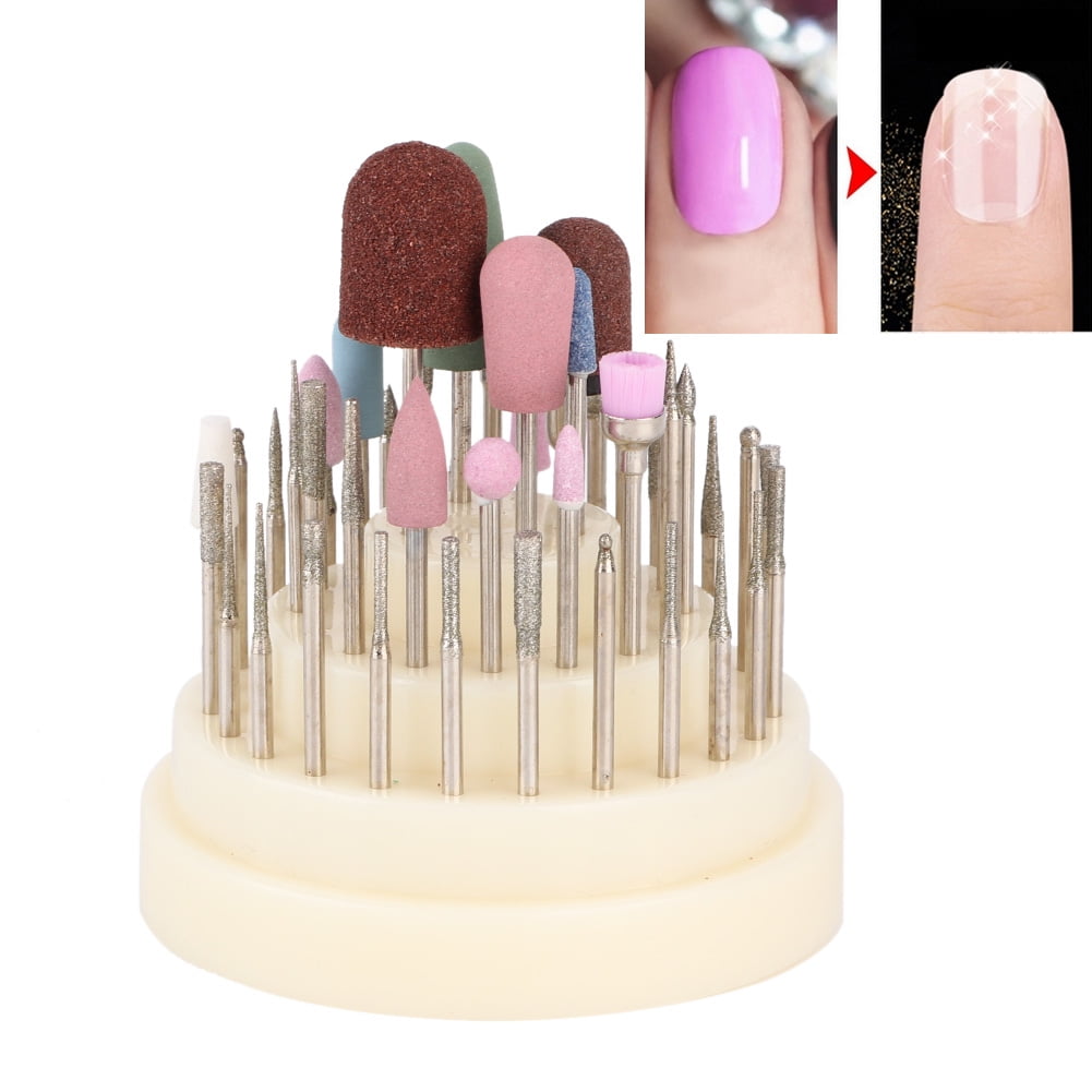 45pcs Nail Drill Bits File Grinding Head Set Electric Manicure Pedicure Nail Art Tools, Pedicure Machine Accessory , Nail Drill Bits Set