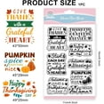 thumbnail image 6 of Thanksgiving Text Clear Stamps for Scrapbooking Autumn Greetings Silicone Stamps Pumpkin Maple Leaves Transparent Stamp for Card Making DIY Embossing Journaling Plastic, 6 of 9