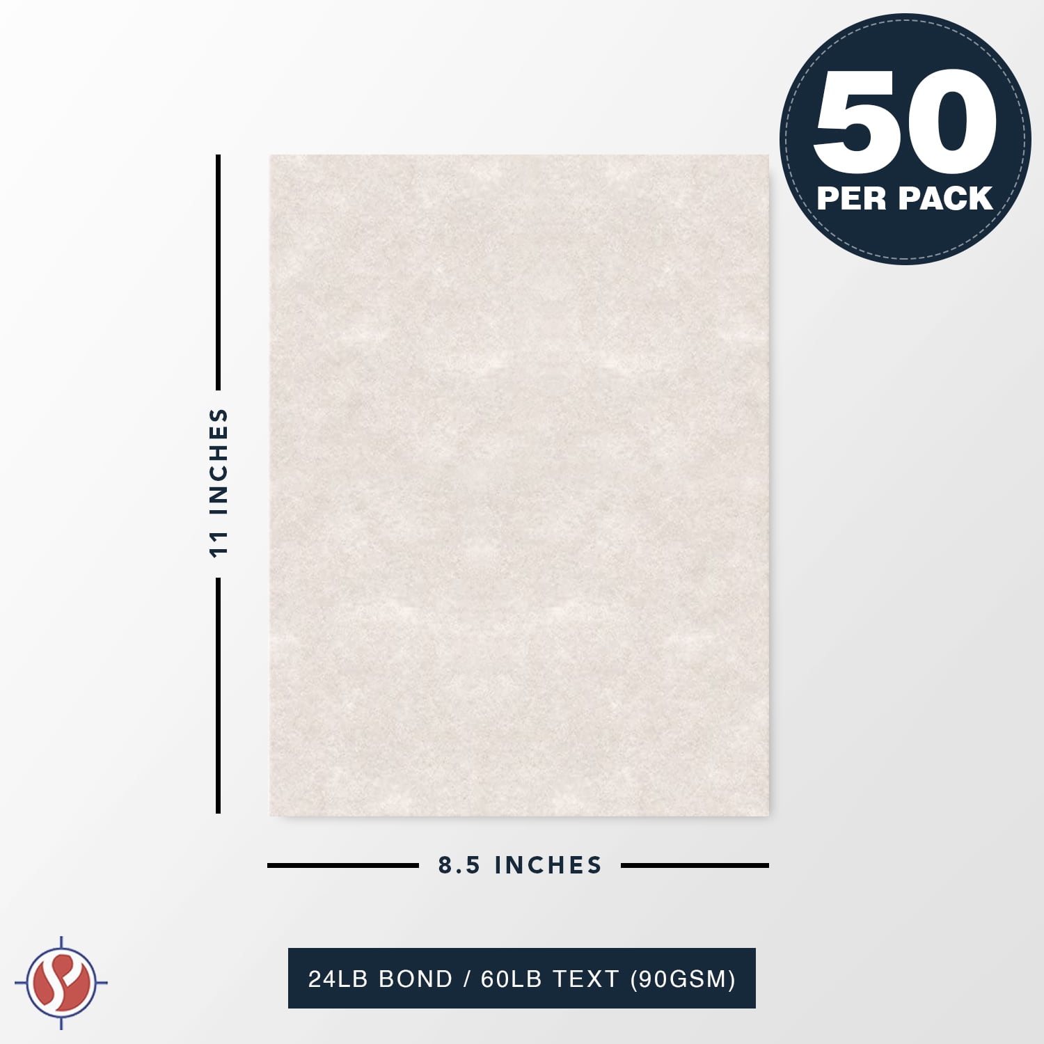 150 Natural Parchment 60# Text (=24# Bond) Paper Sheets - 8.5 X 14 inc –  ThunderBolt Paper