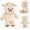 Light Brown, variant on Cute Highland Cow Stuffed Animal Plush, 45cm Soft Fluffy Highland Cow Plush Toy in Multiple Colors, Lovely Blush Cheek Cow Plush Gift