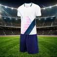 thumbnail image 2 of 2026 Boys 2 Piece Athletic Soccer Jersey Sport Team Soccer Uniforms with Shorts Football White XS, 2 of 9