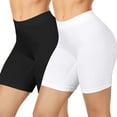 thumbnail image 1 of WILLBEST Pantalones Casuales de Mujer, 2 Piezas, Pantalones Cortos de Empalme Sólido, Bragas Debajo de Leggings, Pantalones Cortos Deportivos para Actividades Activas, 2 Piezas Chica, 1 of 6