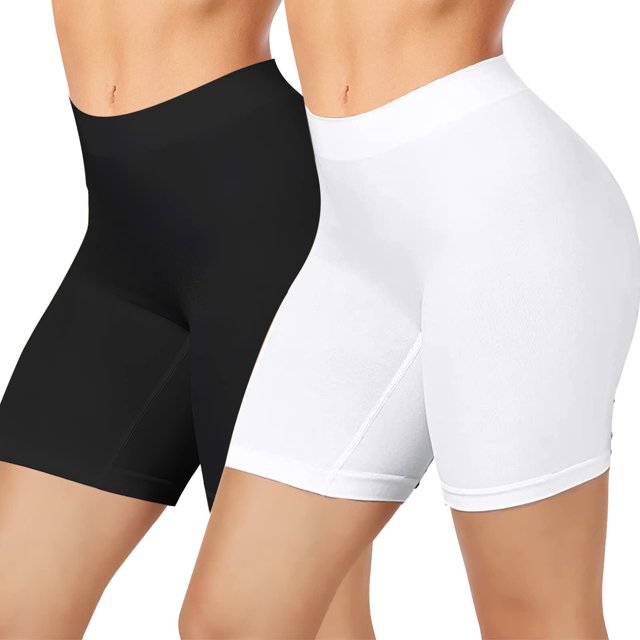 WILLBEST Pantalones Casuales de Mujer, 2 Piezas, Pantalones Cortos de Empalme Sólido, Bragas Debajo de Leggings, Pantalones Cortos Deportivos para Actividades Activas, 2 Piezas Chica