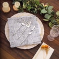 thumbnail image 3 of Balsa Circle 20x20 in Silver Sequined Geometric Design Tulle Net Fabric Table Napkin Party Events Decorations Supplies, 3 of 8