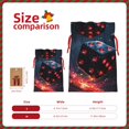 thumbnail image 3 of Naloa Cosmic Red Sparkle Dice Drawstring Christmas Bags, 3D Xmas Gift Bags, Christmas Wrapping Bags, Xmas Goodie Bags, Treat Pouch Bags, Party Favor Bags-Small, 3 of 9