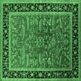 thumbnail image 1 of Ahgly Company Indoor Square Oriental Emerald Green Traditional Area Rugs, 7' Square, 1 of 4