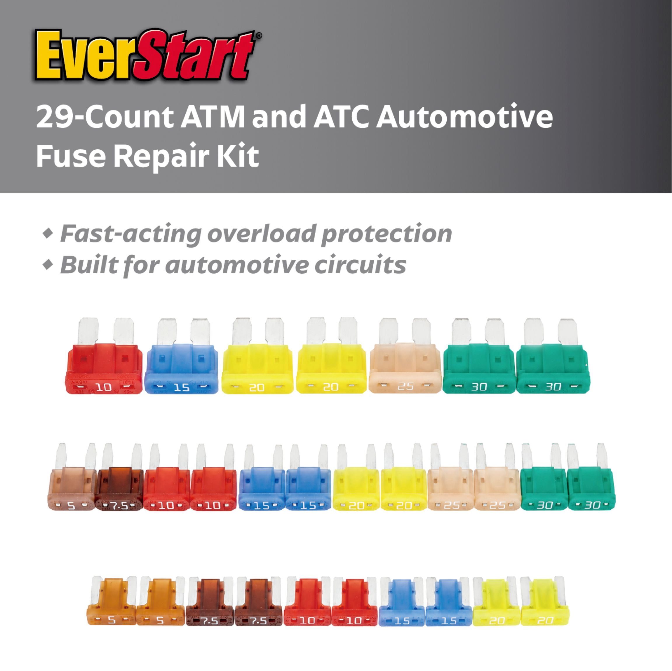 EverStart 29-Piece Emergency Fuse Kit for Ford Vehicles Post-2000