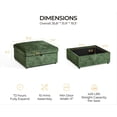 thumbnail image 7 of BEDEEP Movable Storage Ottoman for Modular Sectional Sofa, Chenille Ottoman with Storage for Living Room, Green, 7 of 7