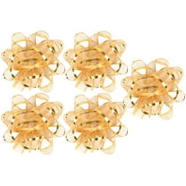 PTOOTP 5pcs Fashionable Design Present Bows Golden Non-woven Fabric Decorative Effect for New Year