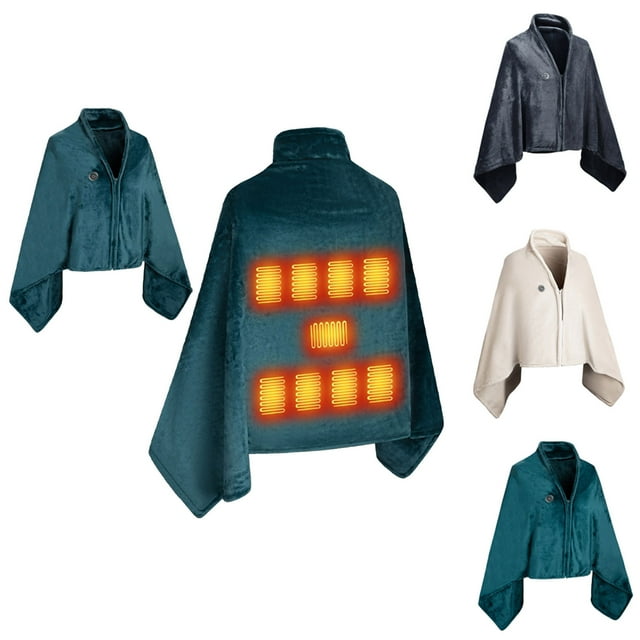 Sentmoon Heating Blanket Electric Blankets Men's Solid Color Flannel Heating Shawl with Thick Blanket And Warm Top for Couch, Sofa, and Living Room Warming