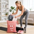 thumbnail image 6 of Travel Laundry Bags - 1 Pack - Laundry Travel Bag, Portable Laundrys Bag, 18.9x14.96 inche, Waterproof Oxford Fabric(Pink), 6 of 6
