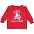 thumbnail image 3 of Inktastic Daddys Little Farmer- Pink Tractor and Flowers Boys or Girls Long Sleeve Toddler T-Shirt, 3 of 5