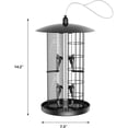 thumbnail image 3 of Loespoir 13-in-1 Metal Three-tube Bird Feeder, Outdoor Hanging Bird Feeder, Multi-Chamber Feeder, for Garden, Patio, Attracts Multiple Birds, 3 of 6
