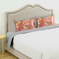 thumbnail image 3 of Yayeee Pillowcase Standard Size Set of 2 Satin Wrinkle Resistant Pillow Case, Abstract Pink Flowers, 3 of 8