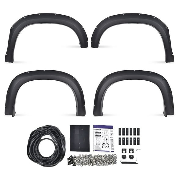 CROSSDESIGN Black Fender Flares Fit for 2019-2022 Ram 2509 3500