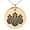 Rose, variant on Stainless Steel Toyotomi Samurai Crest Engraved Small Medallion Circle Charm Pendant Necklace