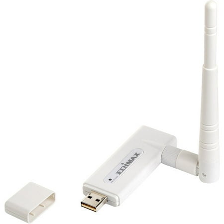 Edimax EW-7711USn 150 Mbps High Gain Wireless-N USB 2.0 Adapter, White