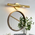 thumbnail image 5 of 30 in Knurled Brass Artwork Picture Light,Rotatable 360°Gold Art Light Hardwired Connection for Pictures Frame,Painting Wall Lights,Bathroom Wall Sconce E12 Base No Bulbs, 5 of 10