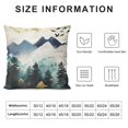 thumbnail image 5 of COMIO  Mountain Forest Square Pillow Cover Nature Landscape Watercolor Boho Mountains Decorative Cushion Covers Forest Pillow Case for Couch Sofa Bedroom Car, 5 of 5
