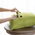 thumbnail image 4 of Phantoscope Farmhouse Triple Button Linen Decorative Throw Pillow, Sage Green, 18" x 18", 2 Pack, 4 of 10
