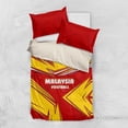 thumbnail image 1 of Malaysia Football Bedding Set with Roaring Tiger and Red Yellow National Colors, 1 of 7